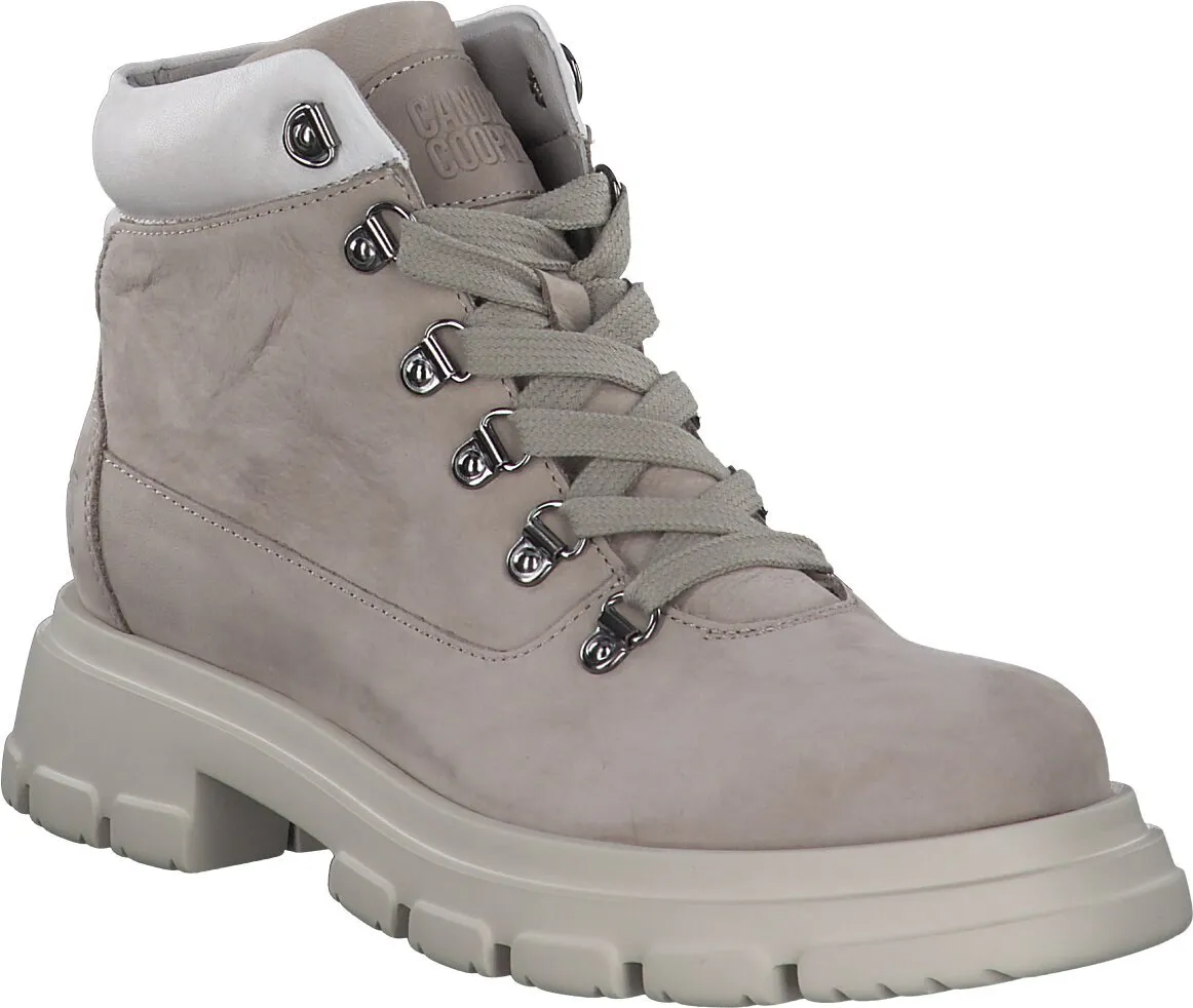 Damen-Schnürboots aus Leder 102302983615 (Beige)