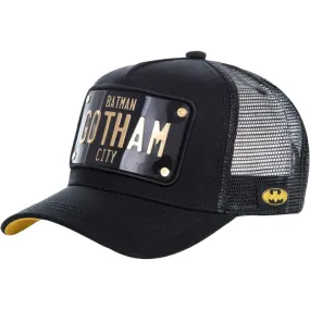 DC Comics Trucker Cap - Capslab Kappe mit Gotham City Metallplatte