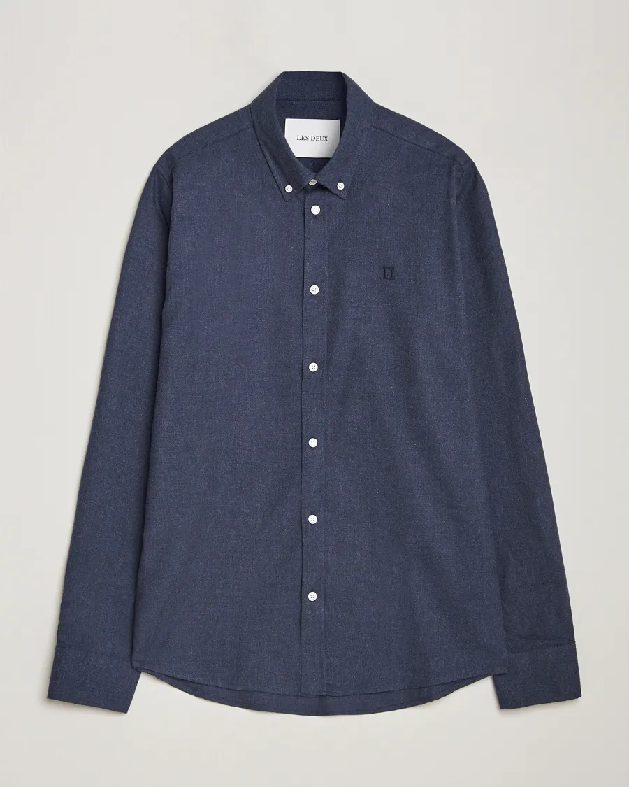 Dessert Reg Shirt Dark Navy Melange