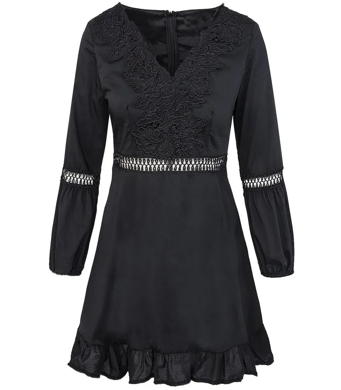 Elegantes Damen Sommerkleid Midikleid Rock V-Ausschnitt Damenkleid  kaufen