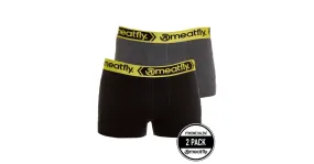Herren-Boxershorts Meatfly Balboa Double schwarz/grau