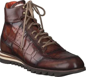 Herren-Schnürboots aus Leder 212201953763 (Braun)