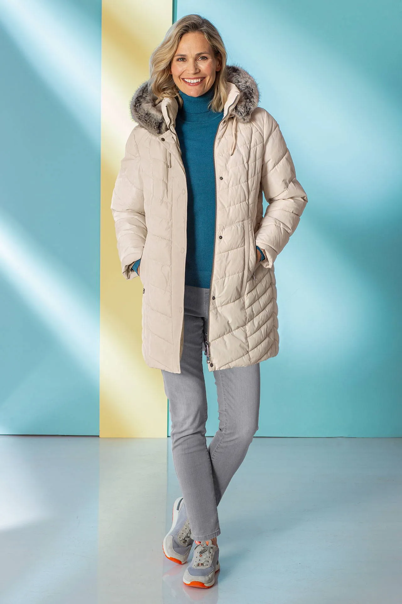 Lebek Lang-Steppjacke
