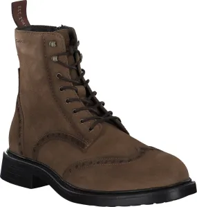 MILBRO Herren-Schnürboots aus Leder 212222000002 (Braun)