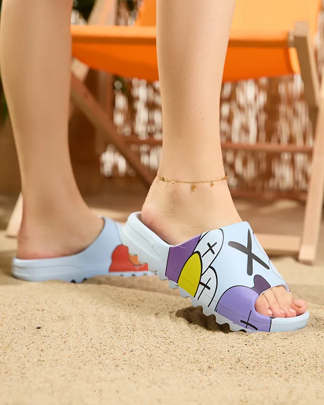 OUTLET Blaue Damen-Flip-Flops Elmino - Schuhe
