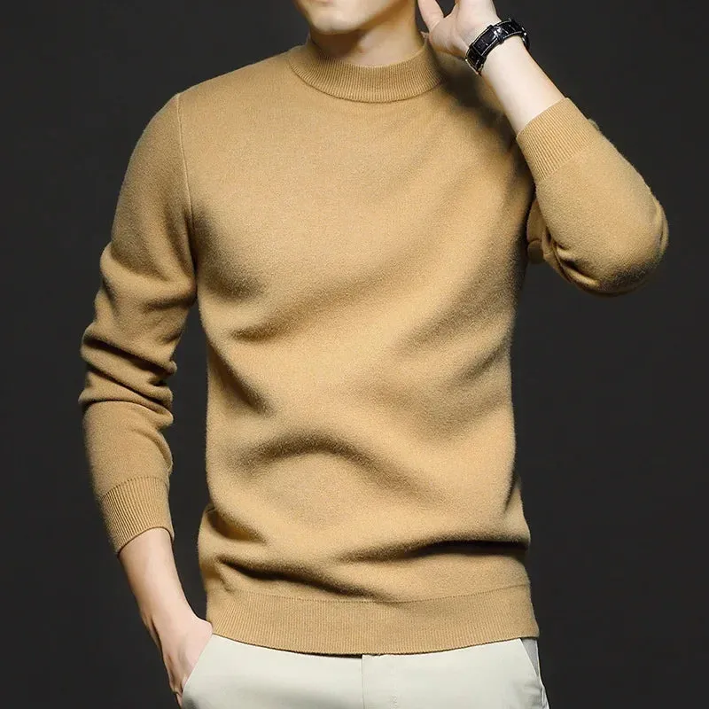 Premium Lancemere Pullover - Weiche Wolle, vielseitiger einfarbiger Stil