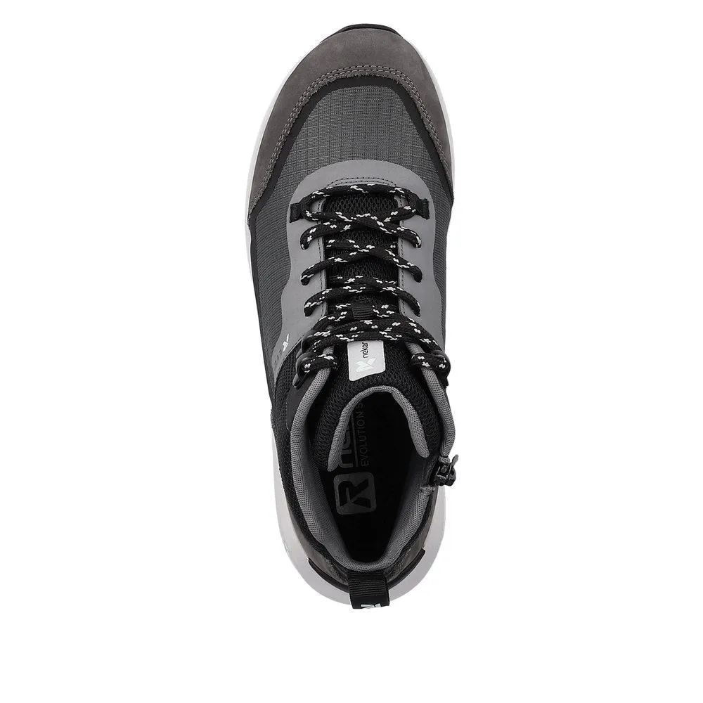Rieker Evolution Damen Schnürboots Schnürstiefel TEX- Membran Wechselfußbett grau S23  40460-45