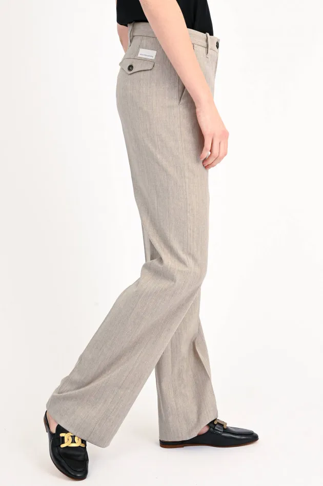 Straight Leg Hose DEEP in Beige meliert