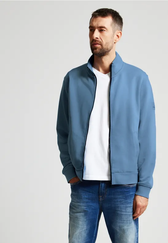 Street One MEN Softe gewaschene Sweatjacke 