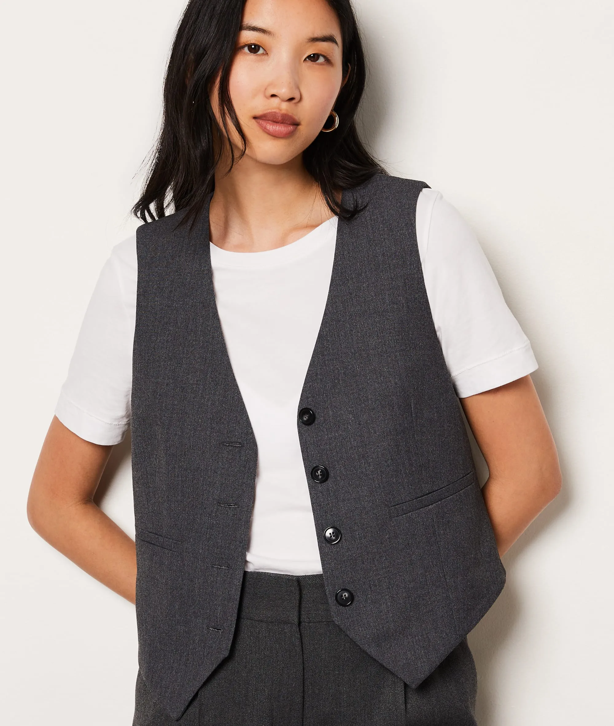 Strickjacke ohne Ärmel POLYESTER
