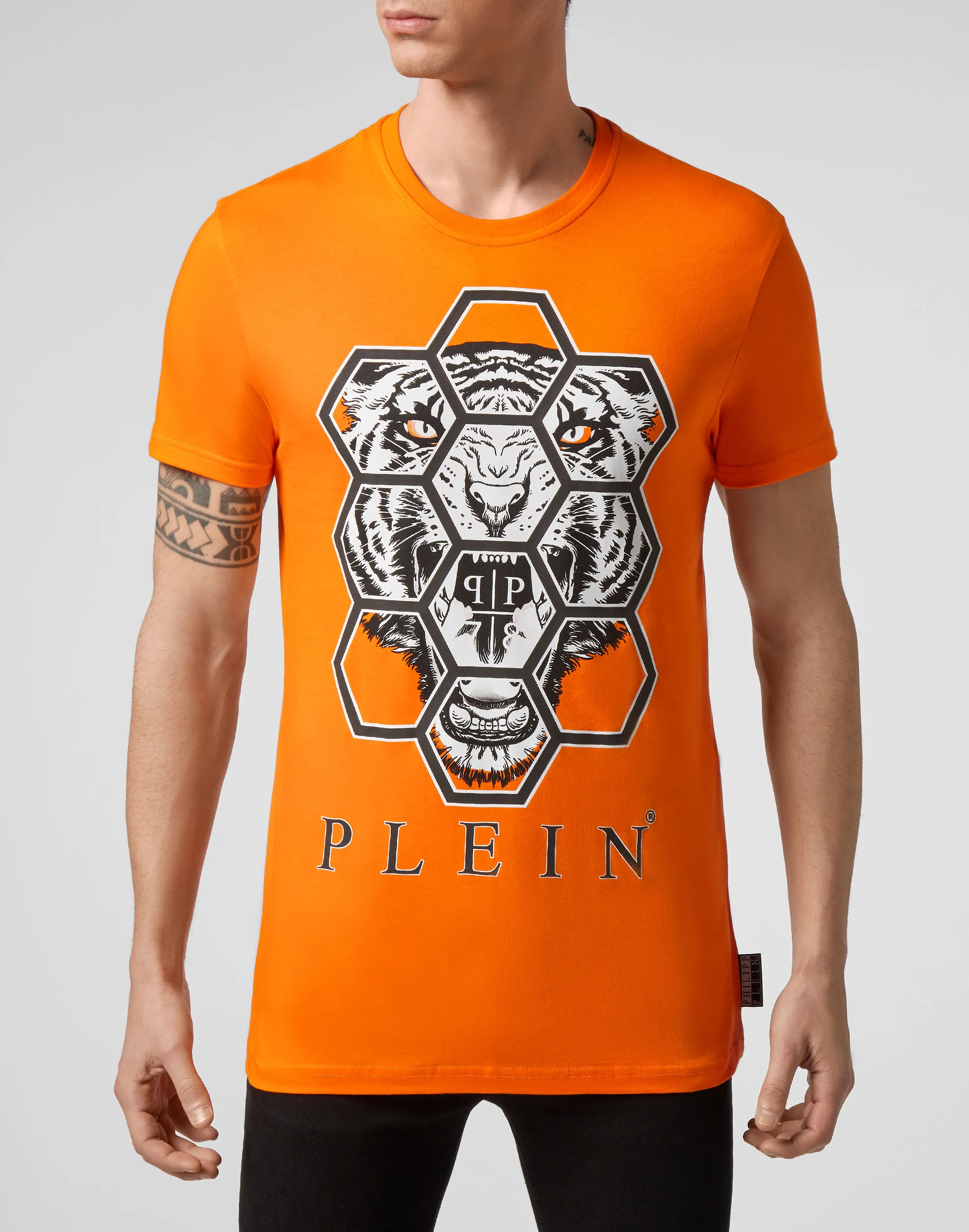 T-shirt Round Neck SS Hexagon tiger