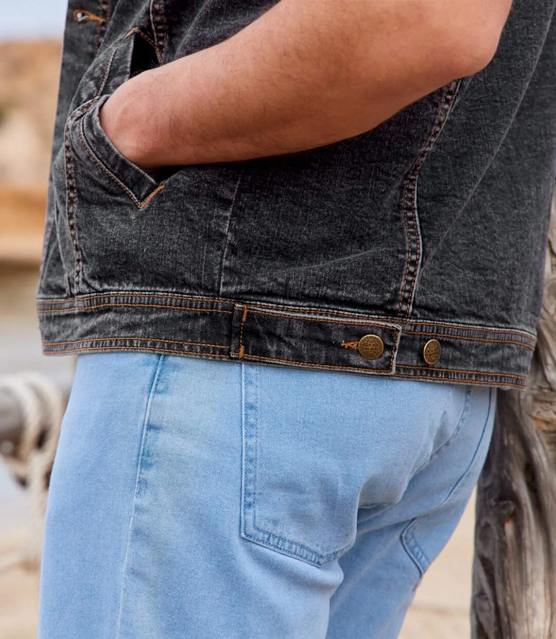 Ärmellose Jeans-Weste
